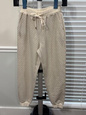 Michael Kors sweat pants joggers - Cream MK Logo - Drawstring Joggers